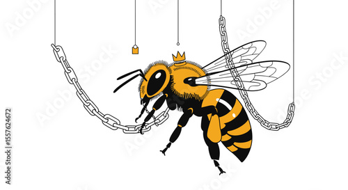 Innovative Aerial Drone Technology Captures Majestic Bee in Flight with Advanced Imaging