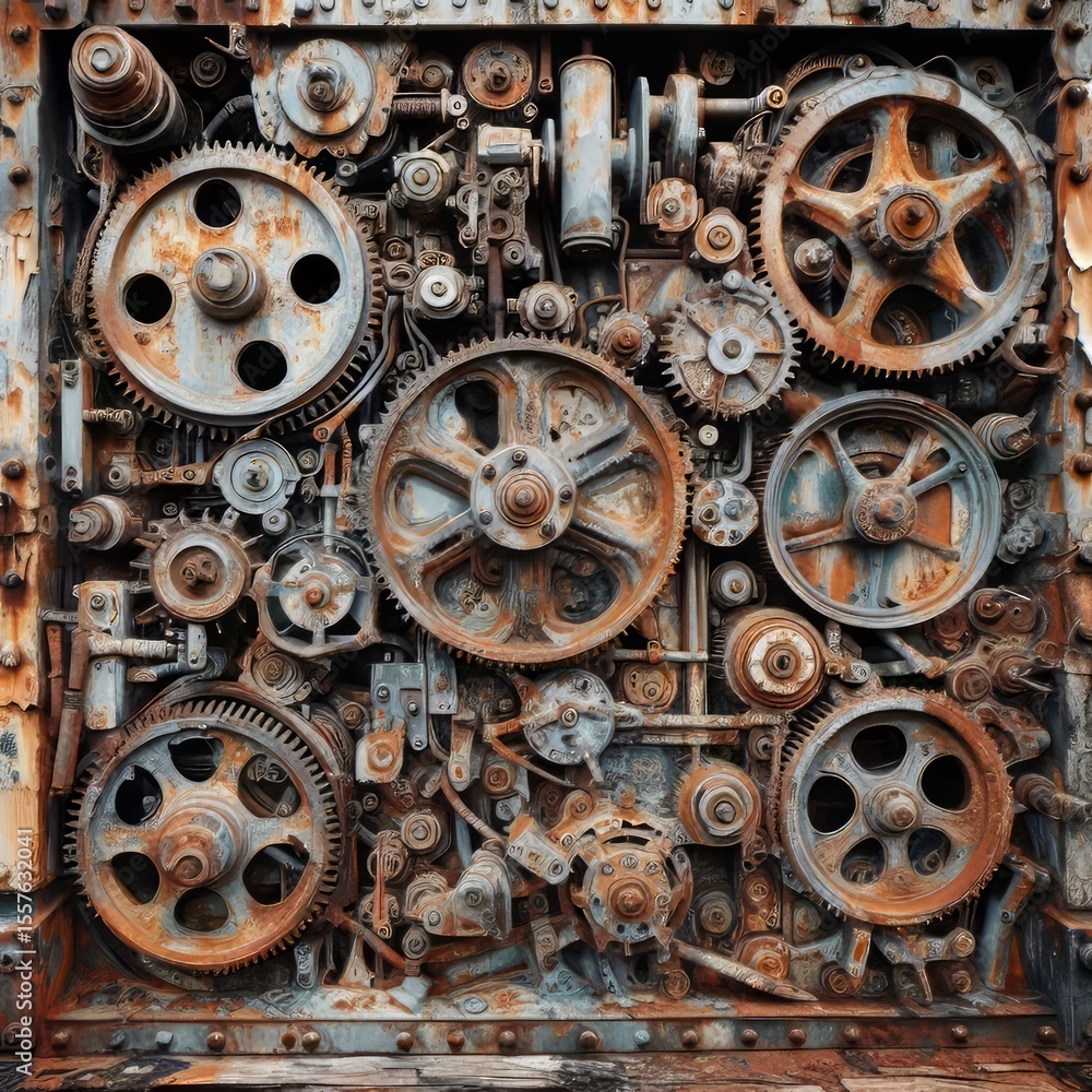 Fototapeta premium unexpected beauty in rusting metal surfaces
