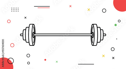 Barbell Weightlifting Equipment for Strength Training and Fitness Workouts