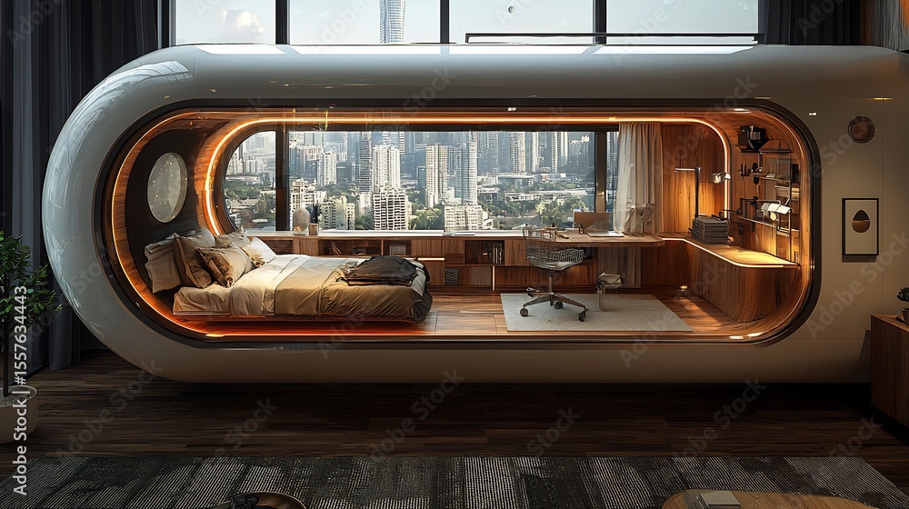 Obraz premium Creative workspace floating space concept top down view