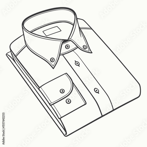 Folded button down collared shirt with pocket detail clothing