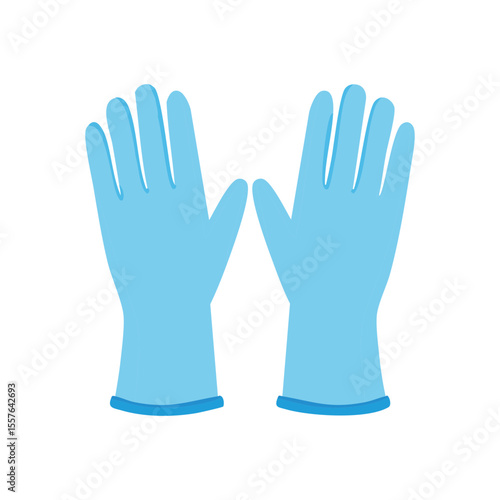 Pair of blue gloves, ideal for a variety of uses, such as in medical or laboratory settings