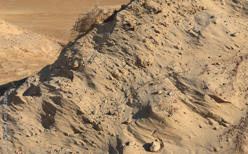 Obraz premium Texture of sand and earth, sand dunes and mountains