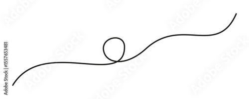 Wavy curvy long squiggles line, loopy line, wave line