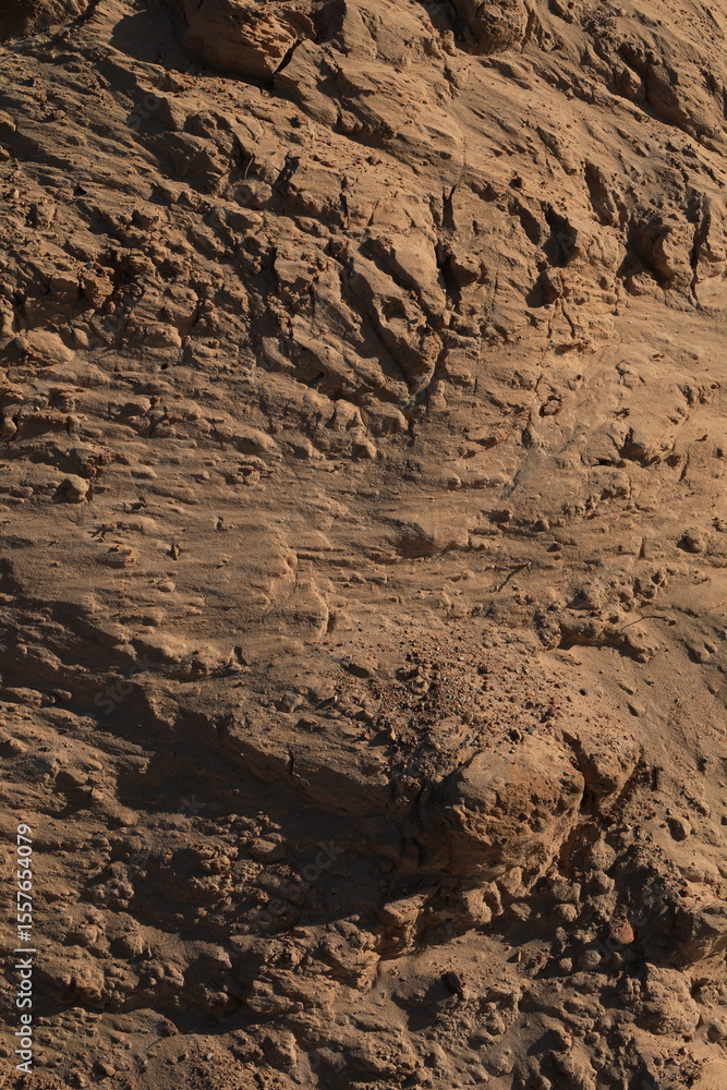 Fototapeta premium Texture of sand and earth, sand dunes and mountains