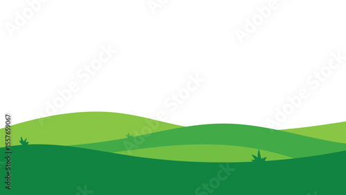 Green Hills and Landscape Background, PNG