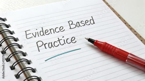 Wallpaper Mural Evidence-Based Note: Red Pen on Notebook for Research Themes Torontodigital.ca