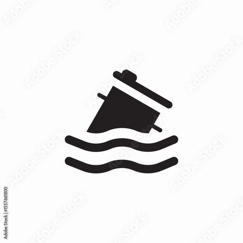 sea waste icon sign vector