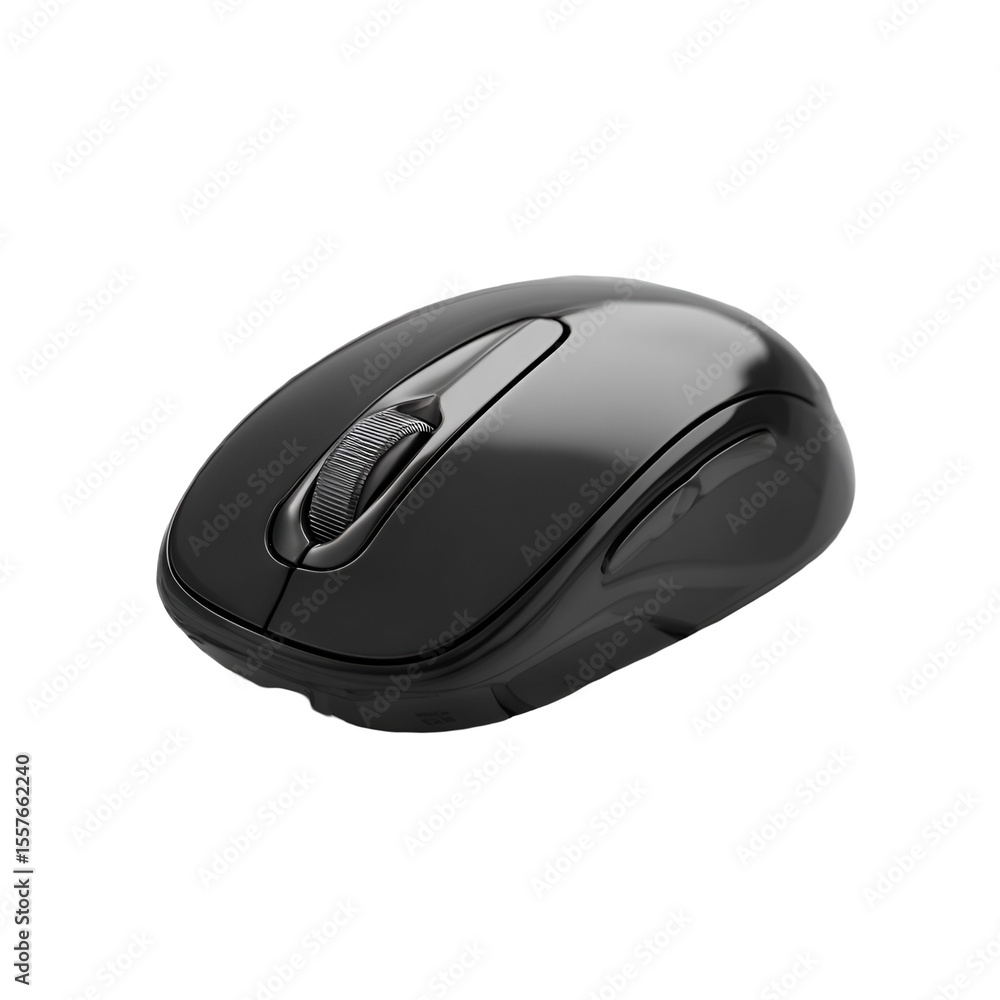 Sleek Black Wireless Computer Mouse Design Sleek Black Wireless Computer Mouse Design