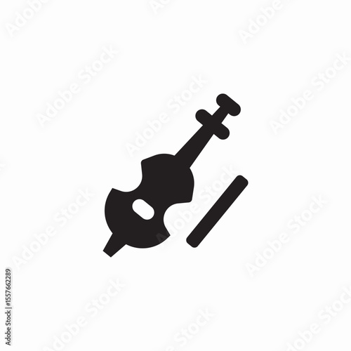 violin instrument icon sign vector