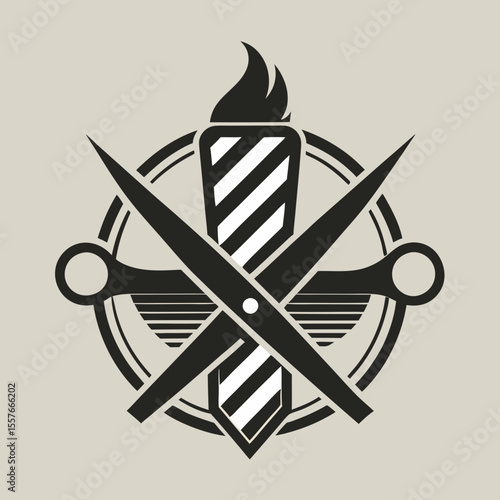 haircutter shop logo Haircut logo design with modern unique style idea
