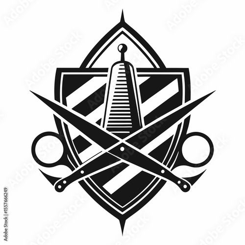 haircutter shop logo Haircut logo design with modern unique style idea