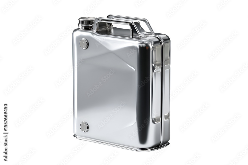 Shiny metal fuel canister isolated on black background Shiny metal fuel canister isolated on black background