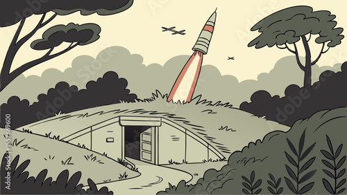 illustration of a lighthouse in the background