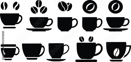 Wallpaper Mural coffee cup icons Torontodigital.ca