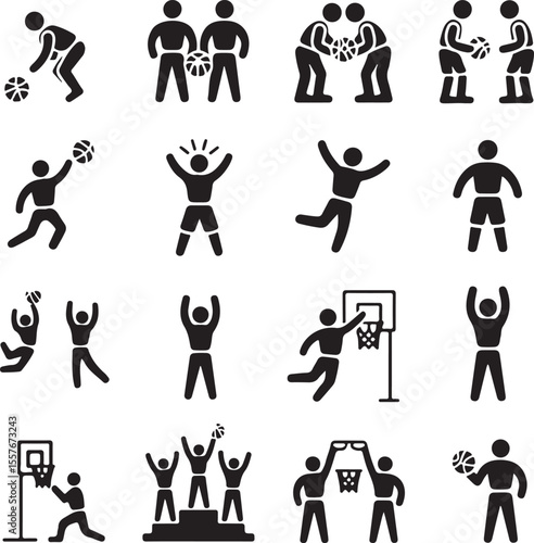 Basketball Dunk Silhouette in Action

Player Dribbling the Ball Vector Design

Slam Dunk Sports Silhouette Scene

Street Basketball Game Silhouette Art

Basketball Shooter in Motion Vector