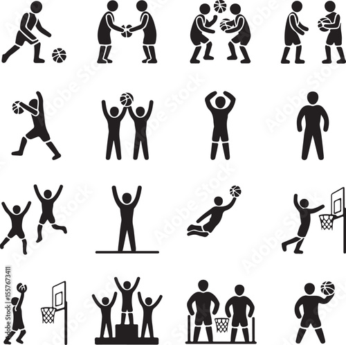 Basketball Dunk Silhouette in Action

Player Dribbling the Ball Vector Design

Slam Dunk Sports Silhouette Scene

Street Basketball Game Silhouette Art

Basketball Shooter in Motion Vector