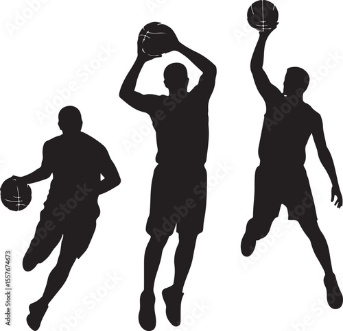 Basketball Dunk Silhouette in Action

Player Dribbling the Ball Vector Design

Slam Dunk Sports Silhouette Scene

Street Basketball Game Silhouette Art

Basketball Shooter in Motion Vector