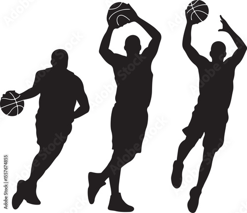 Basketball Dunk Silhouette in Action

Player Dribbling the Ball Vector Design

Slam Dunk Sports Silhouette Scene

Street Basketball Game Silhouette Art

Basketball Shooter in Motion Vector