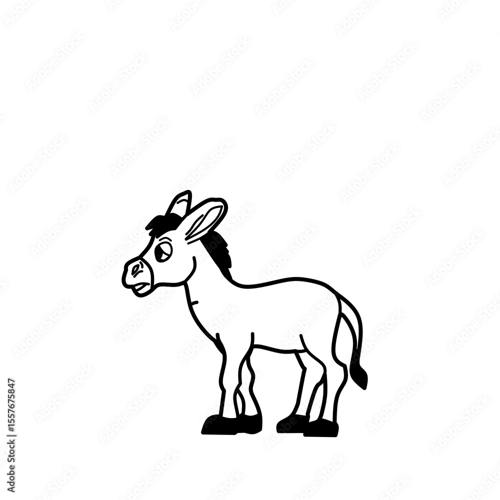 Fototapeta premium DONKEY VECTOR LOGO DESIGN