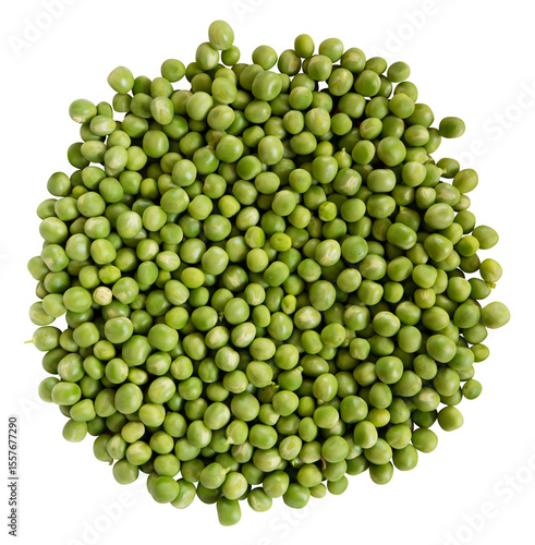 pile of peas arranged in a circle png isolated on transparent background
