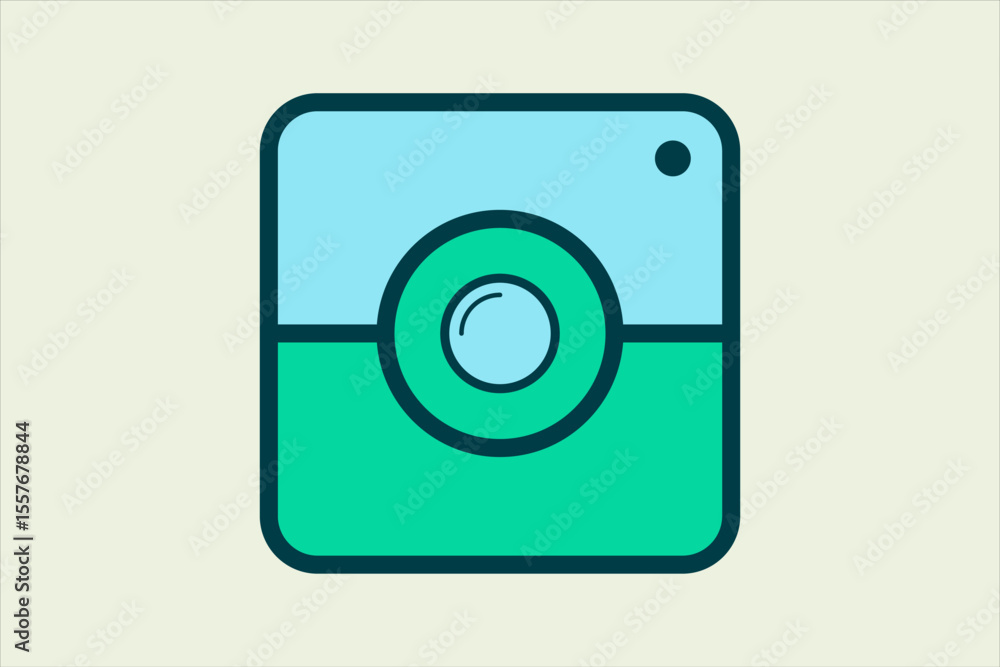 Camera icon. icon related to UI elements. suitable for web site, app, user interfaces,element, printable etc. flat line icon style. simple vector design editable Camera icon. icon related to UI elements. suitable for web site, app, user interfaces,element, printable etc. flat line icon style. simple vector design editable