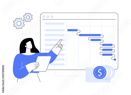 Project initiation and planning isolated cartoon vector illustrations.