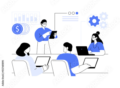 Project implementation isolated cartoon vector illustrations.
