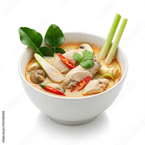 Tom Kha Gai: Thai Coconut Chicken Soup with Galangal and Lemongrass