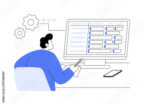 Delivery plan isolated cartoon vector illustrations.