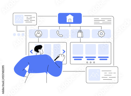Sitemap and information architecture isolated cartoon vector illustrations.