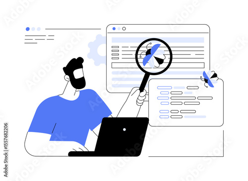 Beta testing isolated cartoon vector illustrations.