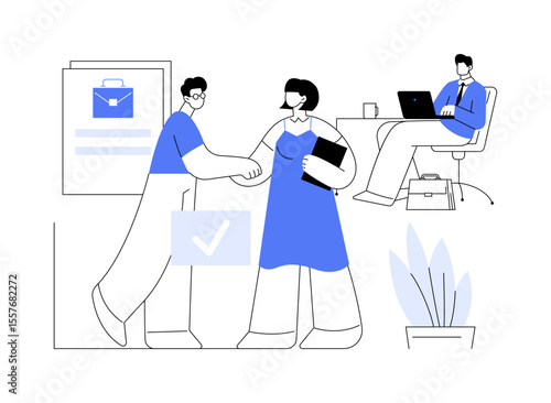 Starting a career in IT isolated cartoon vector illustrations.