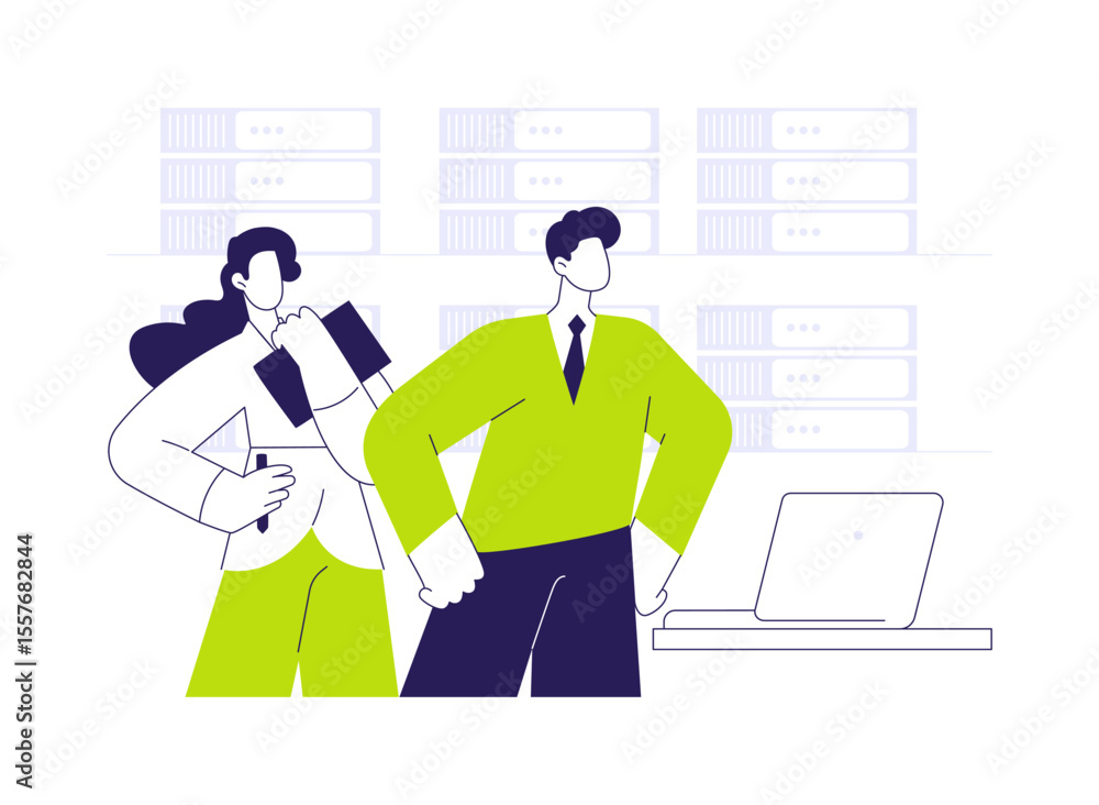 Datacenter manager abstract concept vector illustration. Datacenter manager abstract concept vector illustration.