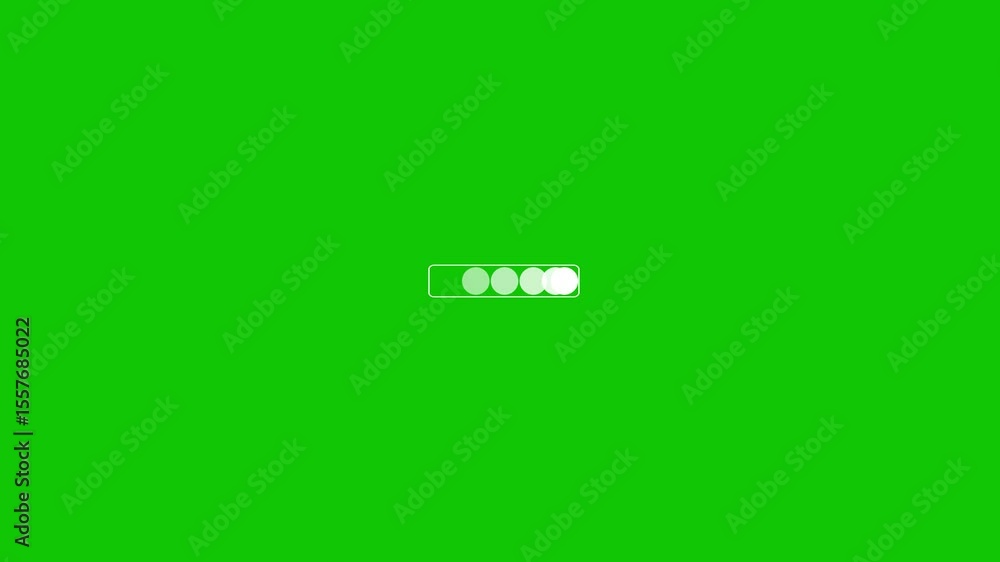 Animated progress bar with dots, loading animation, Green background ...