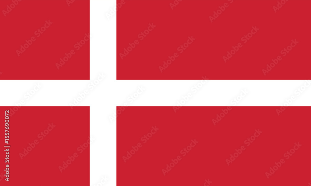Denmark National Flag – Red Field with White Scandinavian Cross – High Quality Vectorial Stock Image Denmark National Flag – Red Field with White Scandinavian Cross – High Quality Vectorial Stock Image