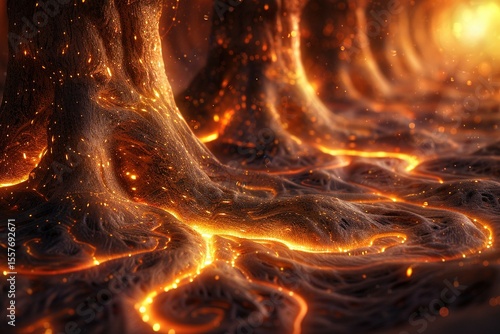 abstract fire background with smoke