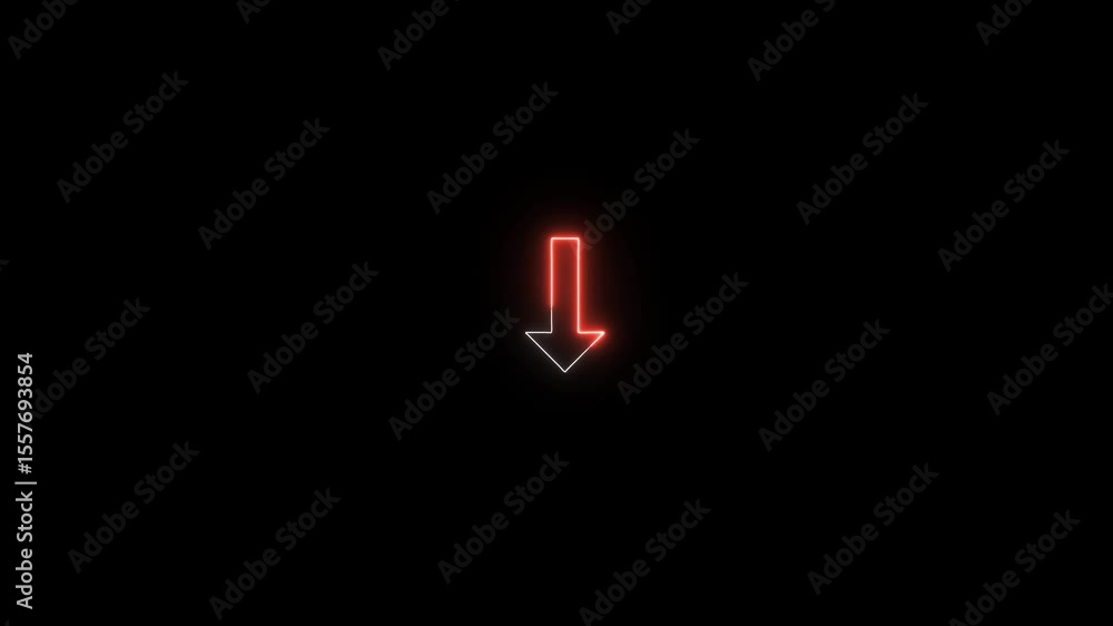 Abstract glowing arrow icon animations for all the video trend visuals on black background. 4k arrow animation icon. Abstract glowing arrow icon animations for all the video trend visuals on black background. 4k arrow animation icon.