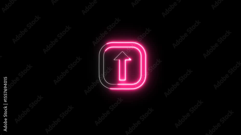 Neon Business Growth Arrow Animation for Infographics Neon Business Growth Arrow Animation for Infographics