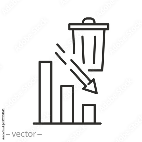 decrease waste icon