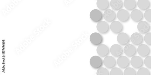 Grey tiles wall. round marble textures, ball tiles. Air Bubble wrap texture background. Top view pavement circle block white texture with seamless patterns floor background. Textured Background.