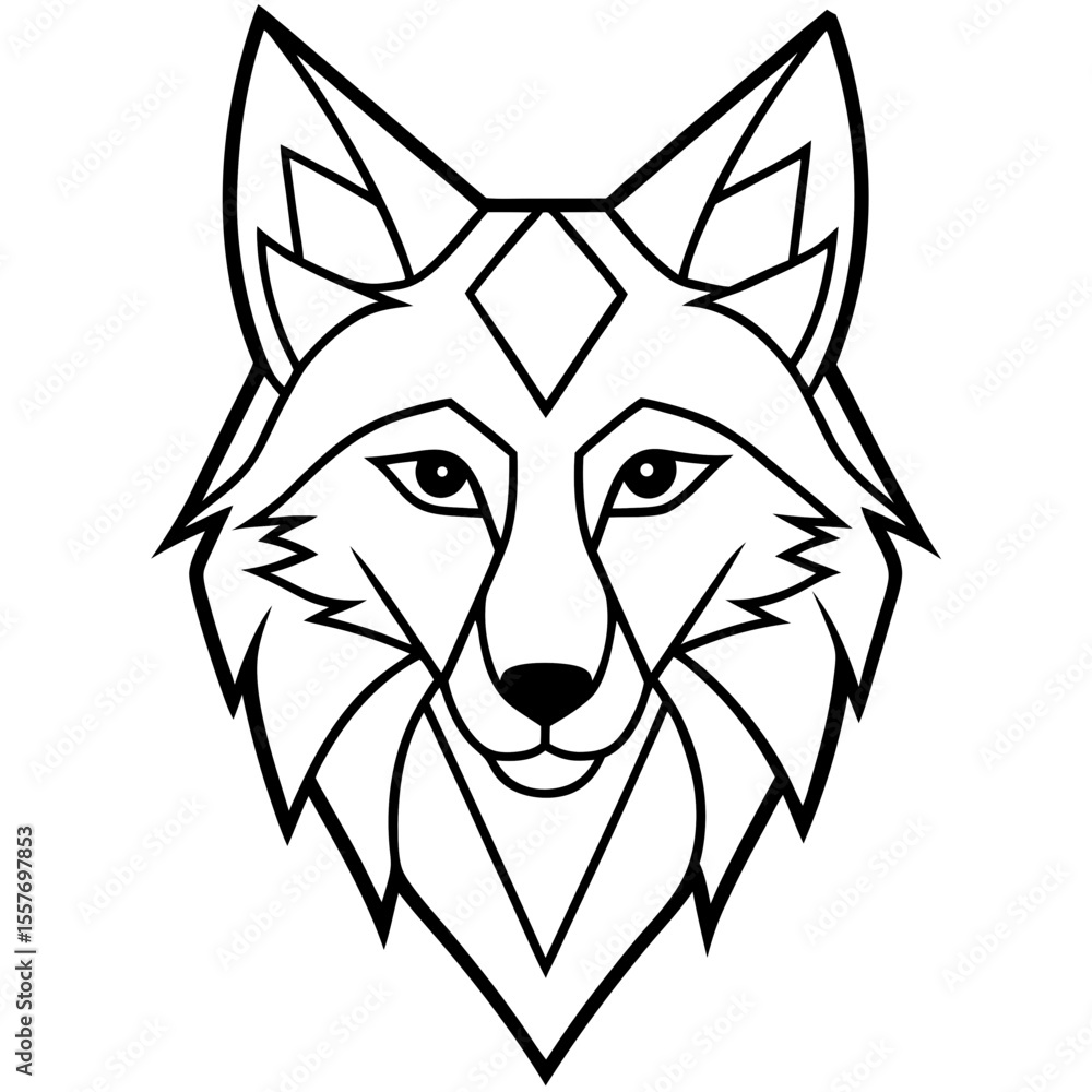 Obraz premium wolf---triangle-ears---tail-and-snout---fur-detail
