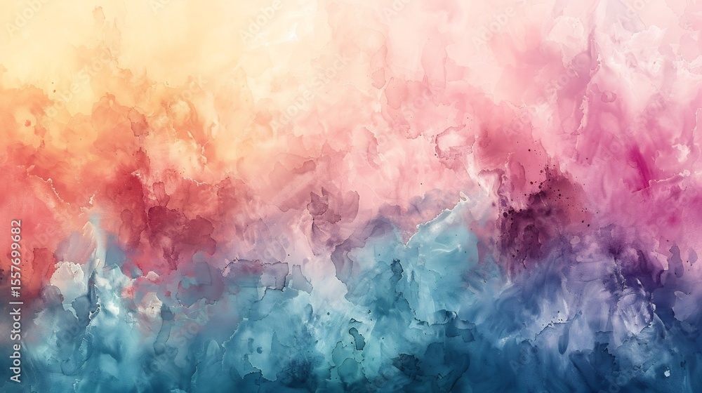 Fototapeta premium Light pastel watercolor wash texture soft pastel color minimal composition