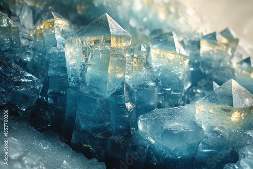 Close-up view of vibrant, multifaceted crystals