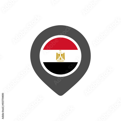 Free Download egypt flag map location pin with egyptian national symbol in black for modern sign and marker icon png - GFXLoad