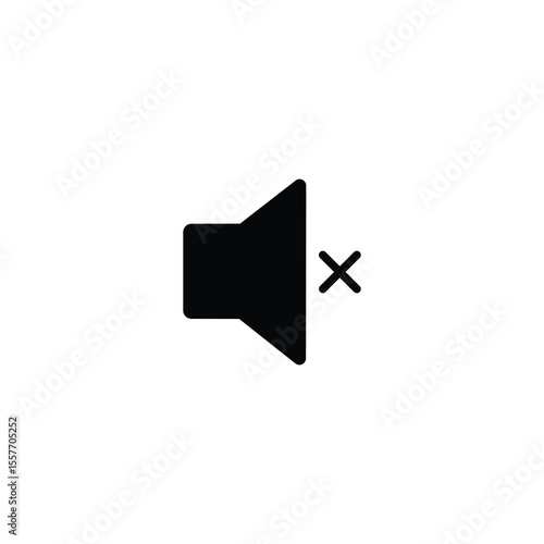 Sound Off Mute Solid Speaker Glyph Icon