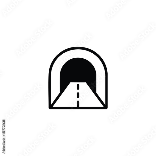 Tunnel Perspective View Monoline Icon