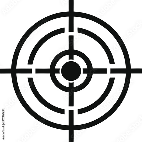 shooting target isolated vector icon on white background