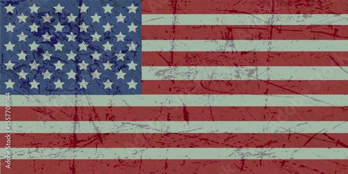 Closeup bendera Amerika grunge. Closeup of grunge American flag.