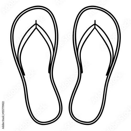 black flip flop